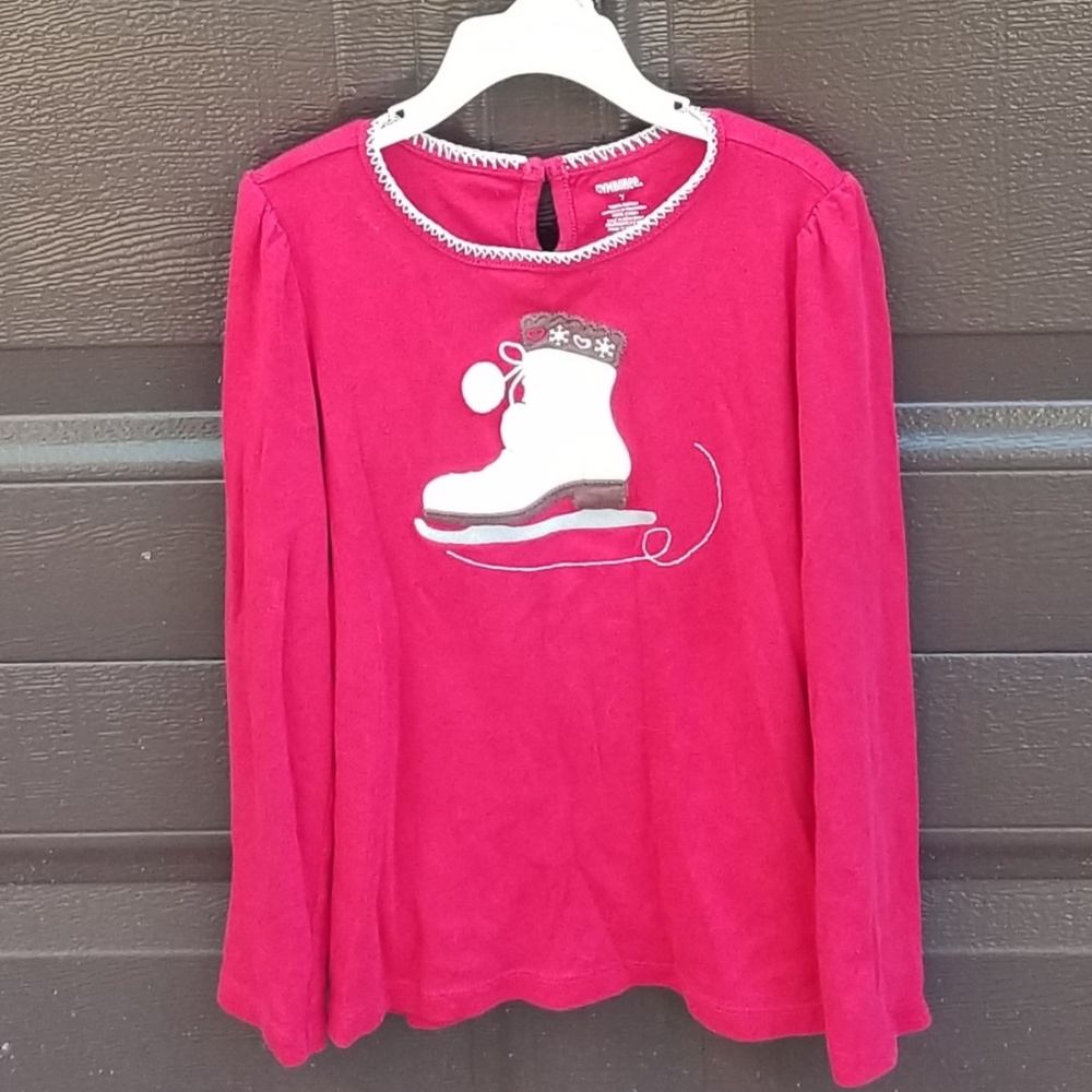 Gymboree Girl Red Long Sleeve Top Size 7